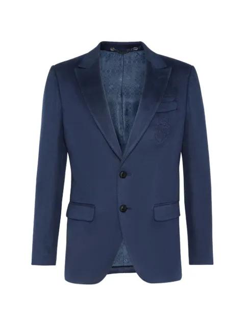 Crest-embroidered blazer by BILLIONAIRE