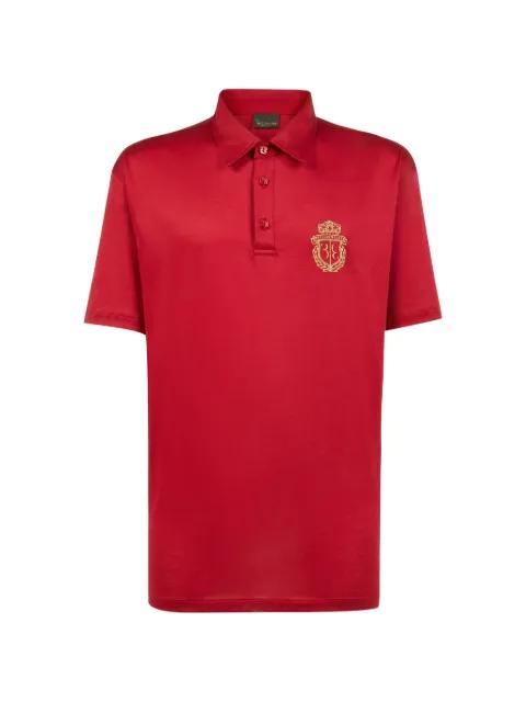Crest-embroidered polo shirt by BILLIONAIRE