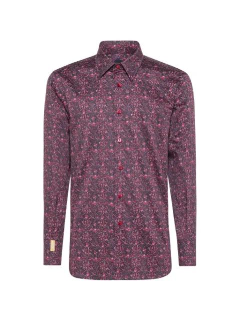 Crest slim-fit baroque-print shirt by BILLIONAIRE