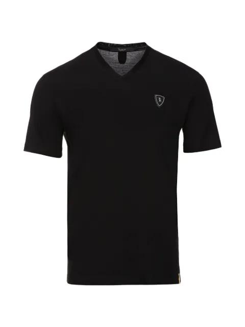 Dionysos logo-patch V-neck T-shirt by BILLIONAIRE