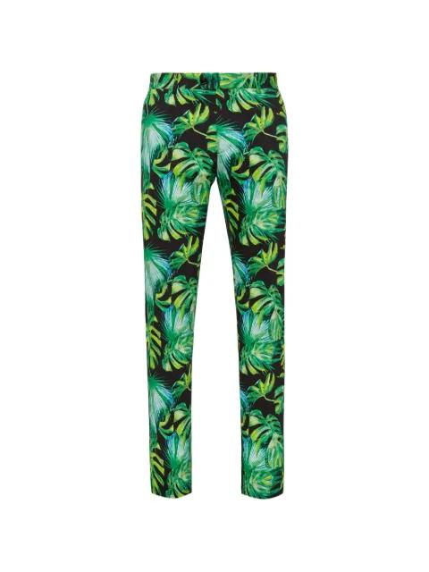 FS Palms printed slim-fit trousers by BILLIONAIRE