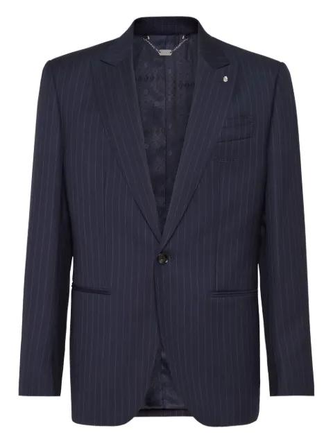 Gessato pinstripe single-breasted blazer by BILLIONAIRE