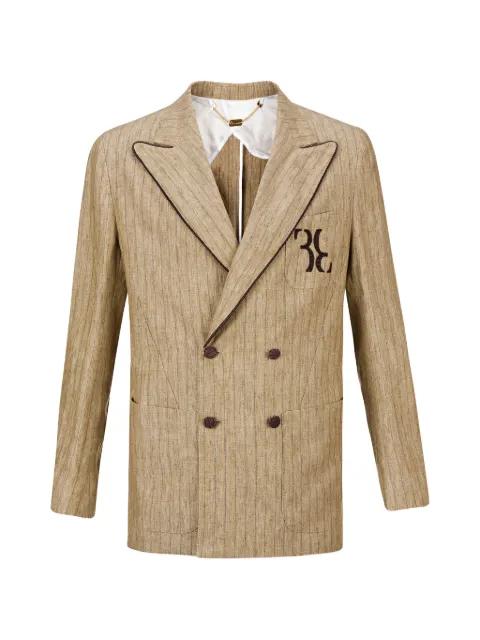 Lenny pinstripe double-breasted blazer by BILLIONAIRE