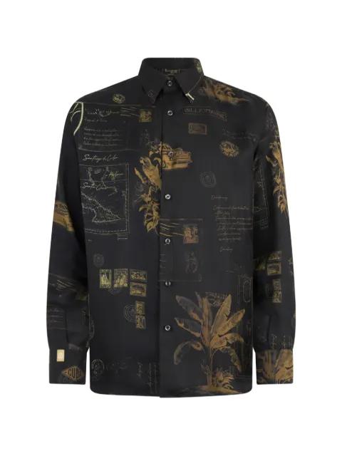 Letter printed silk shirt by BILLIONAIRE