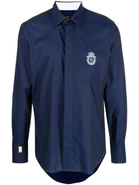 Silver Cut logo-print shirt by BILLIONAIRE