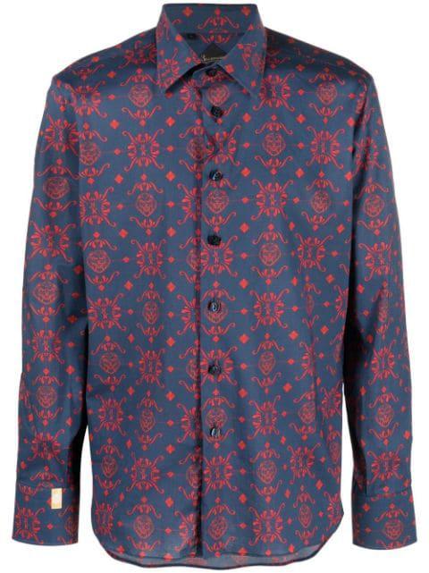 abstract pattern print cotton shirt by BILLIONAIRE