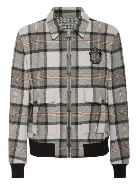 check-pattern jacket by BILLIONAIRE