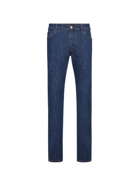 crest embroidery jeans by BILLIONAIRE