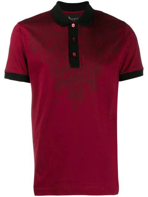 crest print polo shirt by BILLIONAIRE