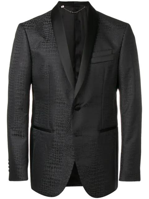 crocodile-effect blazer by BILLIONAIRE