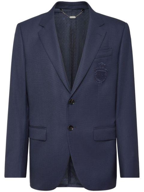 embroidered-logo blazer by BILLIONAIRE