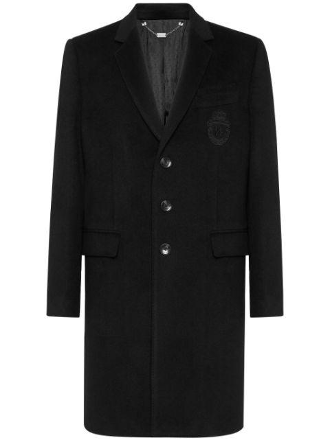 embroidered-logo coat by BILLIONAIRE