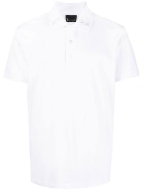 embroidered-logo cotton polo shirt by BILLIONAIRE