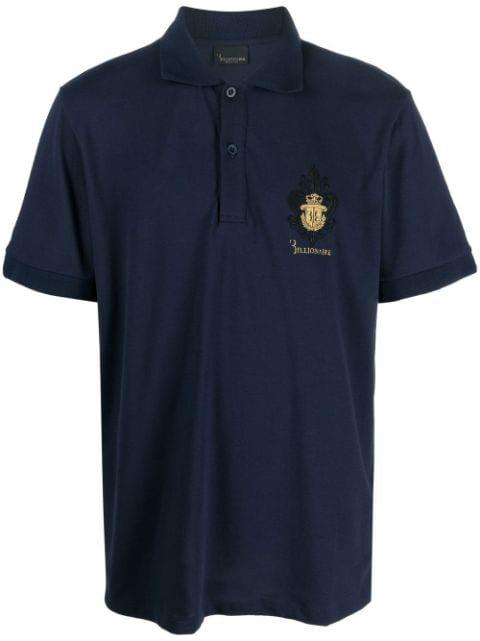 embroidered-logo polo shirt by BILLIONAIRE