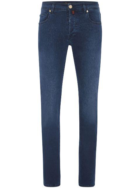 embroidered-logo straight-cut jeans by BILLIONAIRE