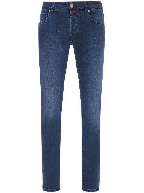 embroidered-logo straight-cut jeans by BILLIONAIRE