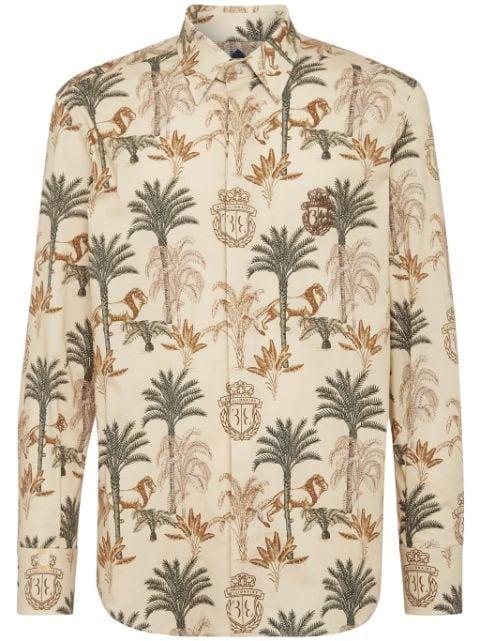 graphic-print cotton shirt by BILLIONAIRE