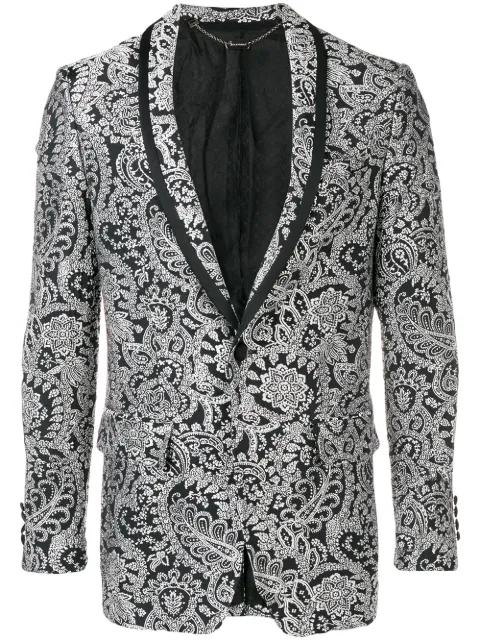 jacquard button blazer by BILLIONAIRE