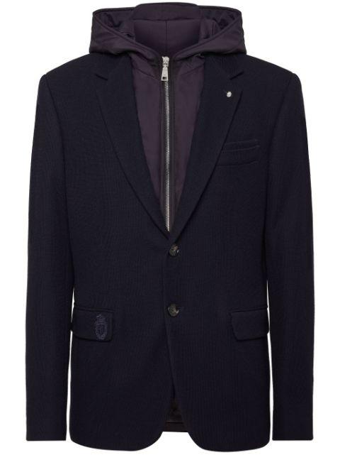 layered hoodie blazer by BILLIONAIRE
