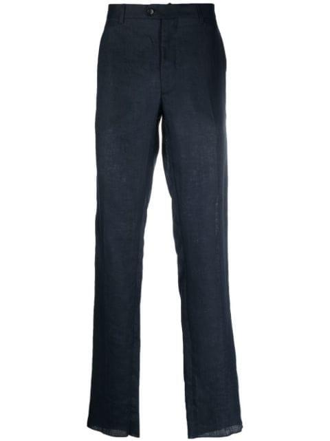 linen tailored trousers by BILLIONAIRE