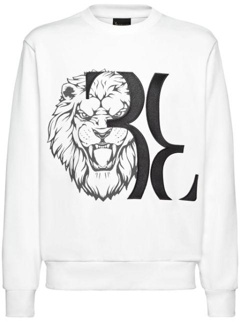 lion-print cotton sweatshirt by BILLIONAIRE