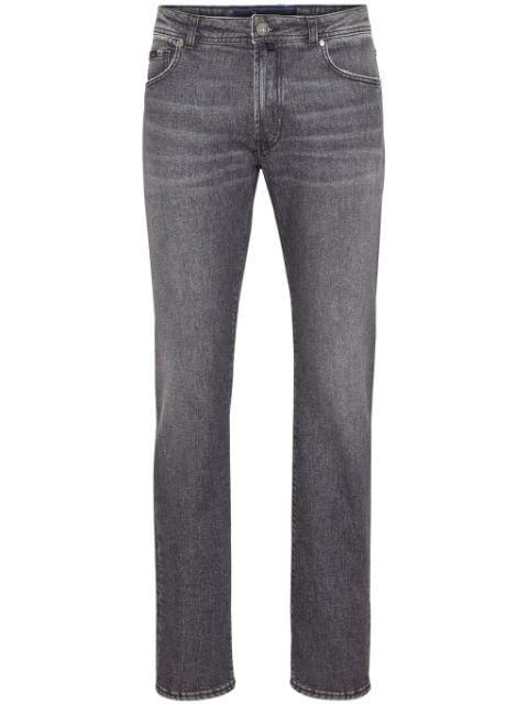 logo-appliqué straight-leg jeans by BILLIONAIRE