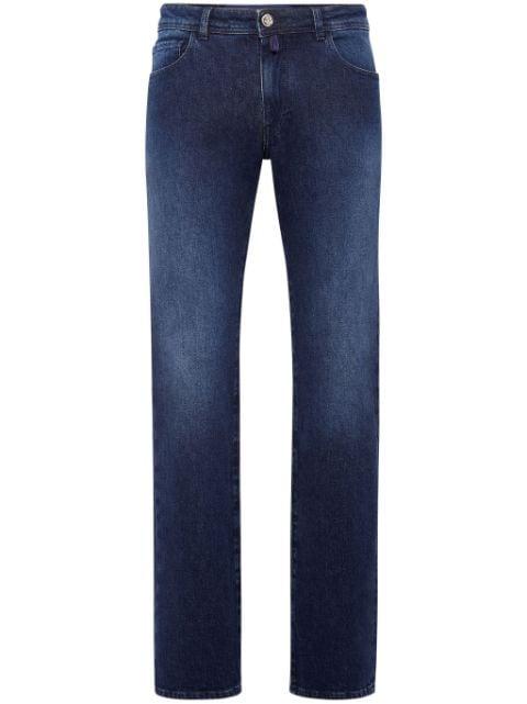 logo-appliqué straight-leg jeans by BILLIONAIRE