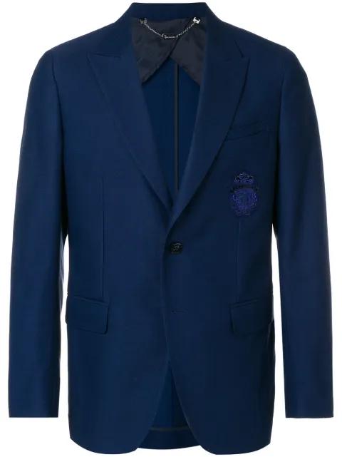 logo embroidered blazer by BILLIONAIRE