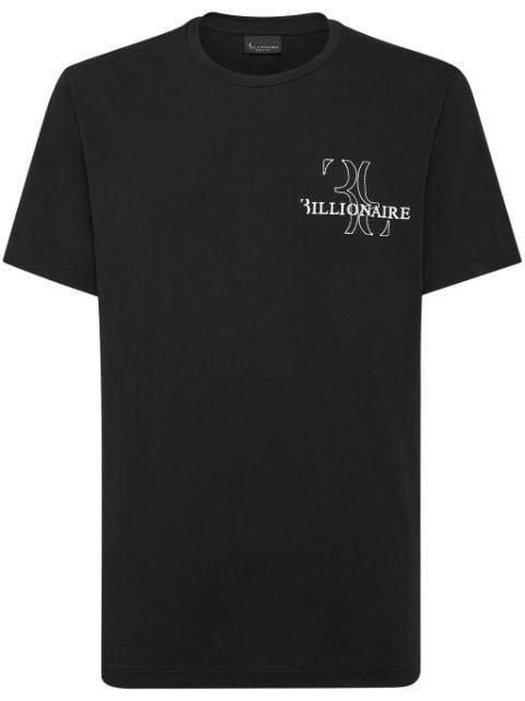 logo-embroidered cotton T-shirt by BILLIONAIRE