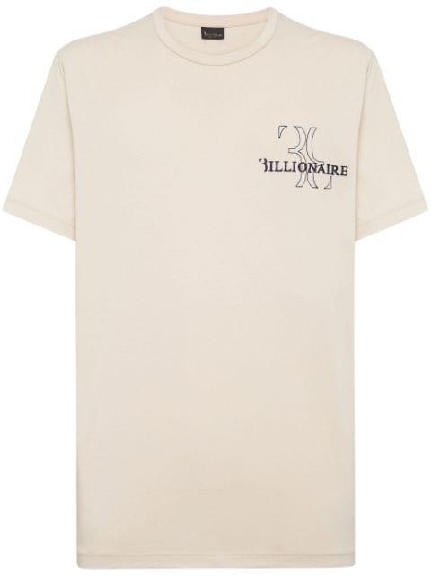 logo-embroidered cotton T-shirt by BILLIONAIRE