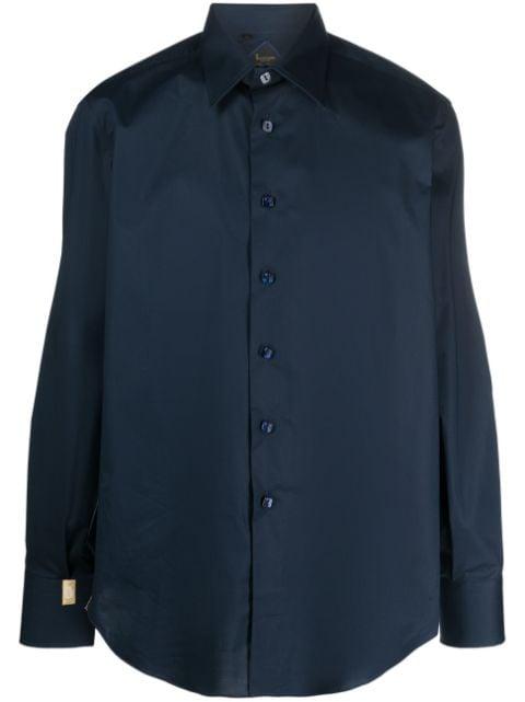 logo-embroidered cotton shirt by BILLIONAIRE
