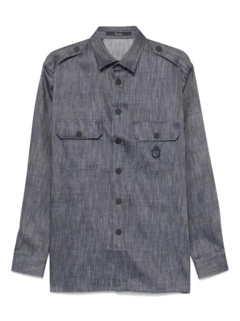 logo-embroidered overshirt by BILLIONAIRE