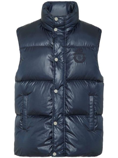 logo-embroidered padded gilet by BILLIONAIRE