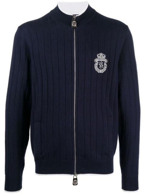logo-embroidered ribbed-knit pullover by BILLIONAIRE