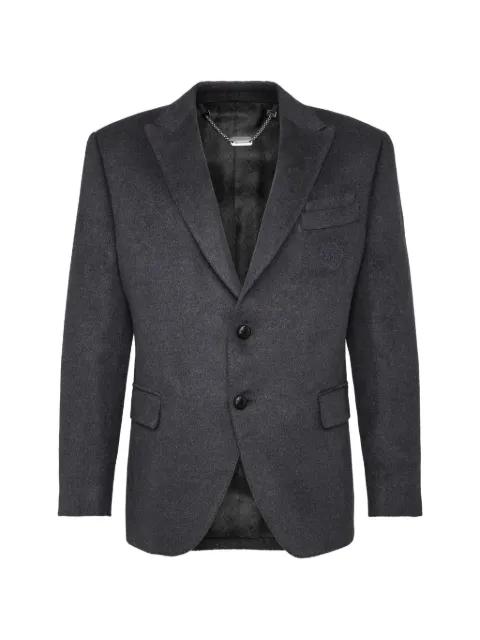 logo-embroidered single-breasted blazer by BILLIONAIRE