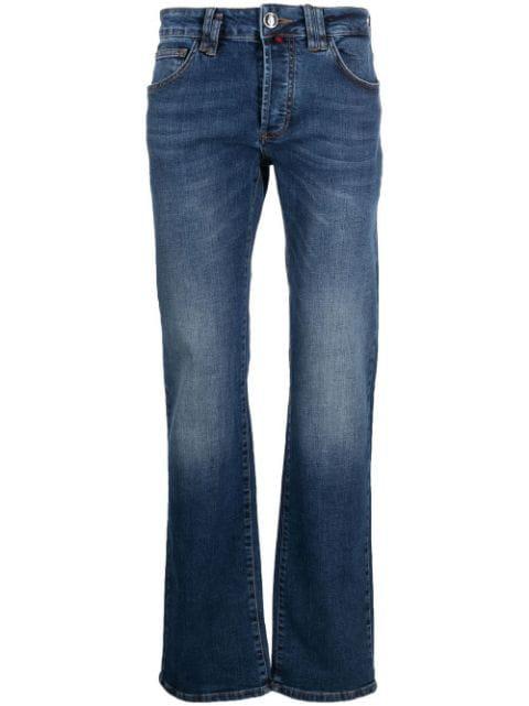 logo-embroidered straight-leg jeans by BILLIONAIRE