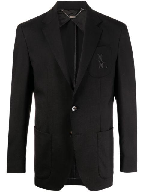 logo-embroidered tailored blazer by BILLIONAIRE