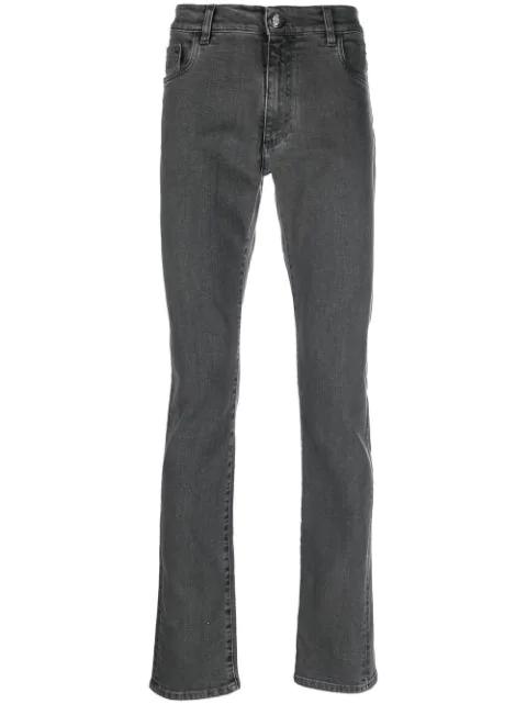 logo-patch slim-fit jeans by BILLIONAIRE