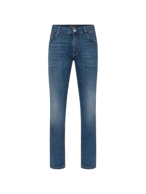 logo-patch straight-cut jeans by BILLIONAIRE