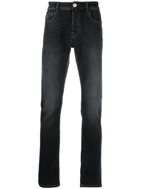 logo-patch straight-leg jeans by BILLIONAIRE