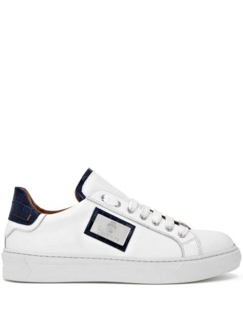 logo-plaque leather sneakers by BILLIONAIRE