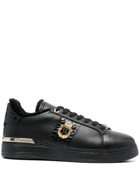 logo-plaque low-top leather sneakers by BILLIONAIRE