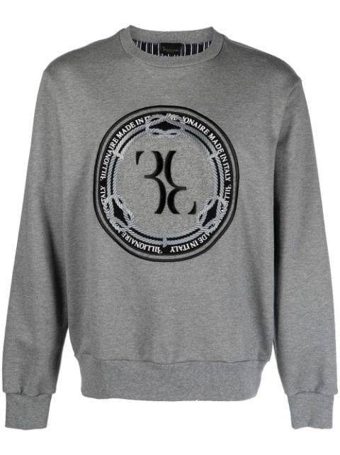 logo-print cotton sweatshirt by BILLIONAIRE