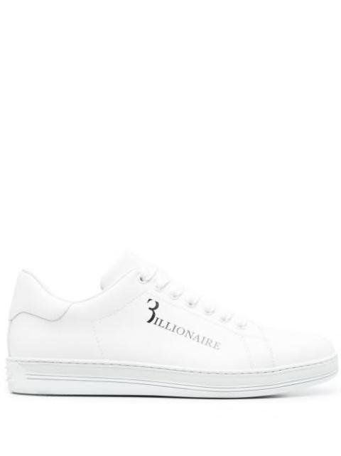 logo-print leather sneakers by BILLIONAIRE