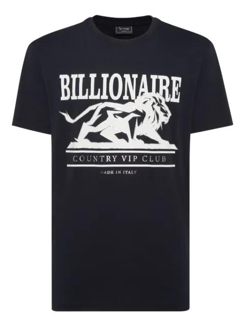 logo-print round-neck T-shirt by BILLIONAIRE