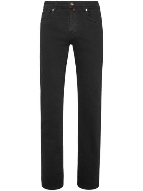 low-rise straight-leg jeans by BILLIONAIRE