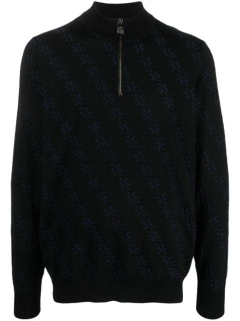 monogram-jacquard knitted jumper by BILLIONAIRE