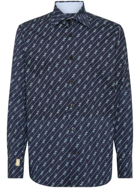 monogram-pattern cotton shirt by BILLIONAIRE