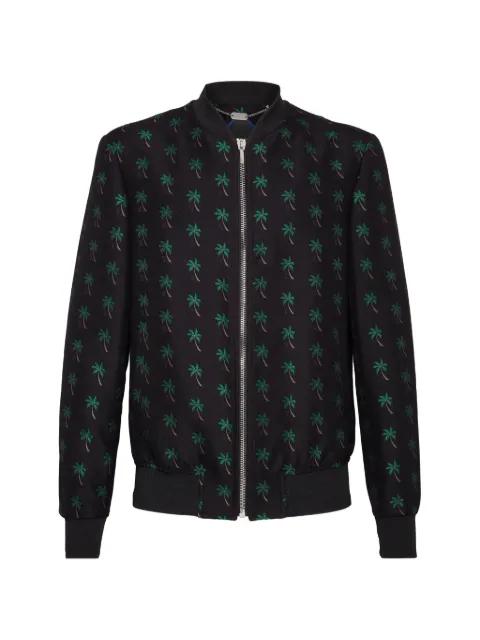 palm-embroidered bomber jacket by BILLIONAIRE
