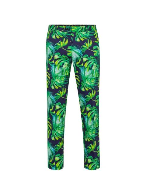 palm-print slim-fit trousers by BILLIONAIRE